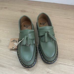 Dr Martens Adrian Tassel Loafer in Olive Green